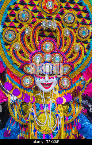 Participant in the Masskara Festival in Bacolod Philippines Stock Photo