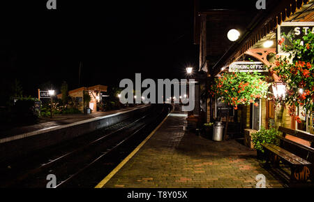 Arley Station during the early hours of a September morning in 2017. Stock Photo