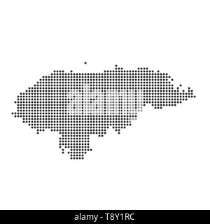 Map with dot - Honduras . Template for your design Stock Vector