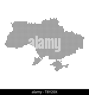 Map with dot - Ukraine . Template for your design Stock Vector