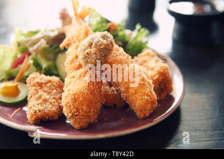 Tempura Fried shrimp Japanese style Stock Photo