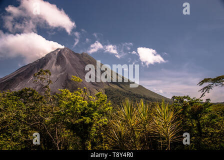 The active Arenal Volcano in Northwest Costa Rica. Stock Photo