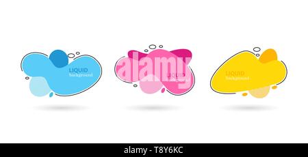 Abstract liquid shape. Fluid design. Modern vector illustration Stock Vector
