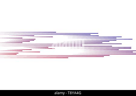 Speed lines isolated. Motion effect for your design. Gradient lines on white background. Vector Stock Vector