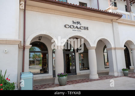 ORLANDO, USA: MAY 01 2019: Exterior image of a Coach New York shop front Stock Photo