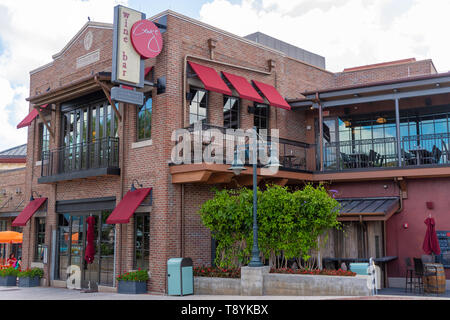 ORLANDO, USA: MAY 01 2019: Exterior image of the Wine Bar George resturant shop front Stock Photo