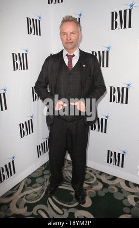 May 14, 2019 - Beverly Hills, CA, U.S. - 14 May 2019 - Beverly Hills, California - Sting. 67th Annual BMI Pop Awards held at The Beverly Wilshire Four Seasons Hotel. Photo Credit: Faye Sadou/AdMedia (Credit Image: © Faye Sadou/AdMedia via ZUMA Wire) Stock Photo