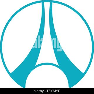 bell tower logo design icon vector illustration isolated element - vector Stock Vector