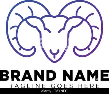 black sheep logo line design vector icon element isolated - vector Stock Vector