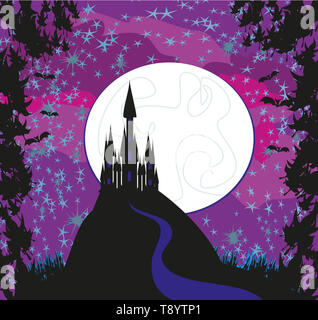 Magic Fairy Tale Princess Castle Stock Photo