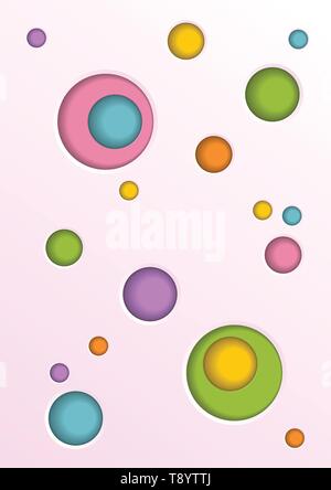 Abstract vector background with colorful circle shape hole Stock Vector
