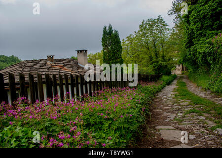 Old traditional stone house in village Bojenci Stock Photo