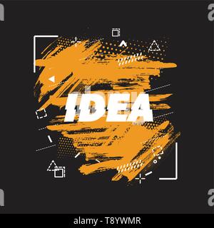 Idea sign over watercolor art brush stroke paint Vector Stock Vector