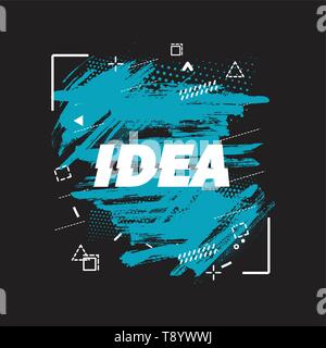 Idea sign over watercolor art brush stroke paint Vector Stock Vector