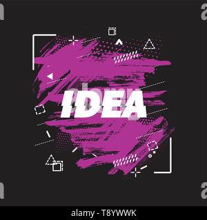 Idea sign over watercolor art brush stroke paint Vector Stock Vector