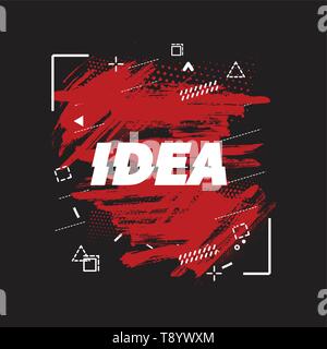 Idea sign over watercolor art brush stroke paint Vector Stock Vector