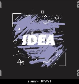 Idea sign over watercolor art brush stroke paint Vector Stock Vector