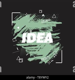 Idea sign over watercolor art brush stroke paint Vector Stock Vector