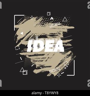 Idea sign over watercolor art brush stroke paint Vector Stock Vector
