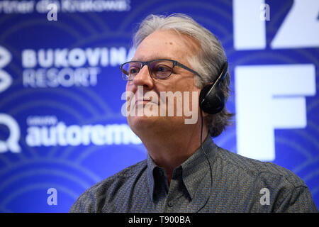 American composer and Emmy Award winner, Don Davis seen attending a press conference during the 12th Film Music Festival in Krakow. Stock Photo