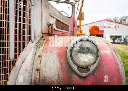 BERLIN - APRIL 27, 2019: Fragment of special car - Maxim Fire Truck. Stock Photo