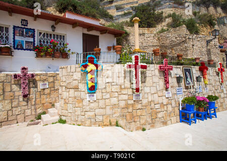 Celebrating May Day crosses in a disctrict Santa cruz, Alicante, Spain Stock Photo