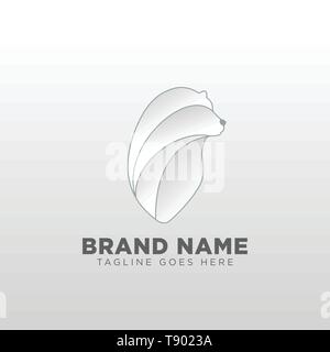 bear logo design concept vector template icon element isolated - vector Stock Vector