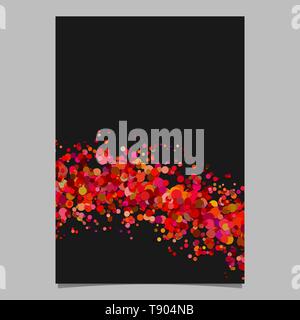 Blank abstract confetti wave brochure background from dispersed circles design Stock Vector