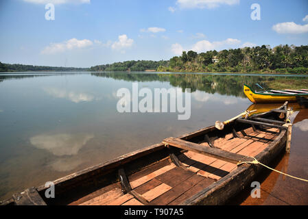 sasthamkotta lake,fresh water lake in kerala,india Stock Photo