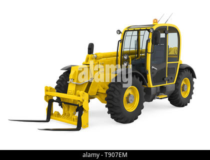 Telescopic Handler Isolated Stock Photo