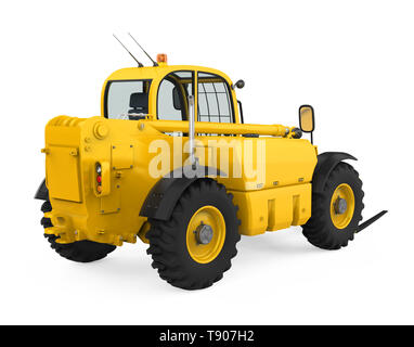 Telescopic Handler Isolated Stock Photo