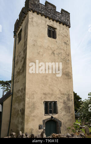 Colwinston, Wales - Village Church of St Michael and All Angels Bell Tower Stock Photo