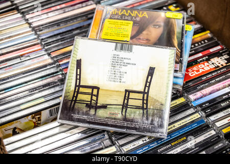 Nadarzyn, Poland, May 11, 2019: Katie Melua CD album Piece by Piece 2005 on display for sale, famous British-Georgian singer and songwriter, cds Stock Photo