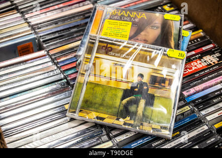 Nadarzyn, Poland, May 11, 2019: Daniel Powter CD album DP 2005 on display for sale, famous Canadian musician and singer, collection of CD music albums Stock Photo