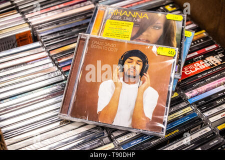 Nadarzyn, Poland, May 11, 2019: Craig David CD album Born to Do It 2000 on display for sale, famous English singer, songwriter, rapper, collection cds Stock Photo