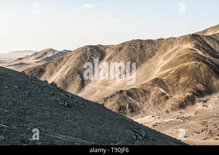 Northern Peruvian coastal desert landscape. chimbote, Department of Ancash, Peru. Stock Photo