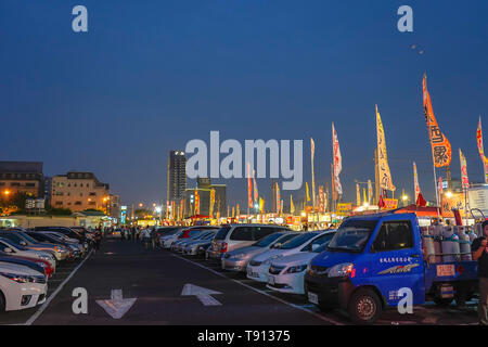 Tainan Flower Night Market or Garden Night Market, is a tourism night market in North District, Tainan, Taiwan. Stock Photo