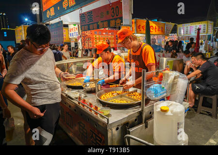 Tainan Flower Night Market or Garden Night Market, is a tourism night market in North District, Tainan, Taiwan. Stock Photo