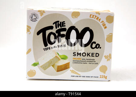 The Tofoo Co Organic Beechwood Smoked Tofu Stock Photo