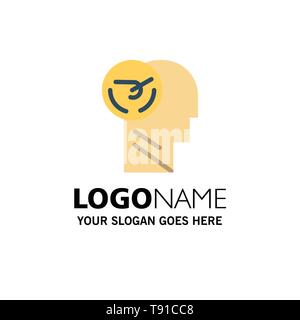 Activity, Brain, Faster, Human, Speed Business Logo Template. Flat Color Stock Vector
