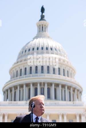 Washington, District of Columbia, USA. 15th May, 2019. United States President Donald J. Trump delivers remarks at the 38th annual National Peace Officers' Memorial Service, at the U.S. Capitol in Washington. Credit: Kevin Dietsch/CNP/ZUMA Wire/Alamy Live News Stock Photo