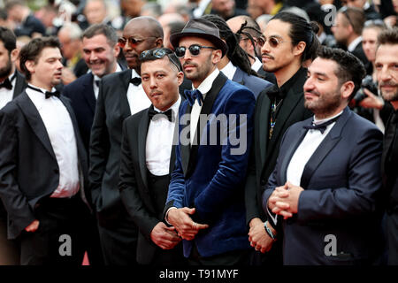 Cannes, France. 15th May, 2019. CANNES - MAY 15: JR and guests arrives to the premiere of ' LES MISÉRABLES ' during the 2019 Cannes Film Festival on May 15, 2019 at Palais des Festivals in Cannes, France. (Photo by Lyvans Boolaky/imageSPACE) Credit: Imagespace/Alamy Live News Stock Photo