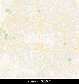 Merida Mexico City Map in Black and White Color in Retro Style. Outline ...