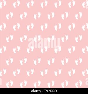 Seamless pattern foot print vector background Stock Vector