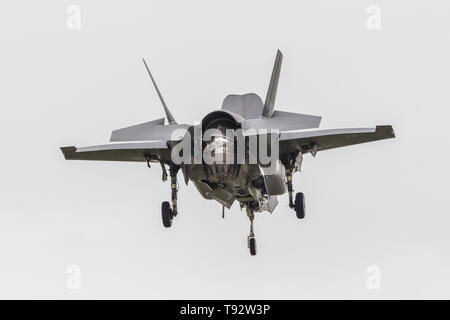 ZM137 is the third Lockheed Martin F35B Lightning II for the RAF, first flown on Monday April 2 at Fort Worth, Texas. ZM137 seen here whilst displayin Stock Photo