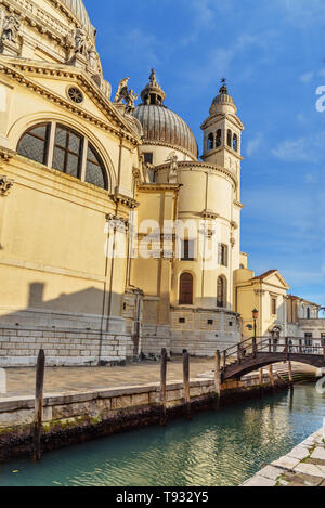 Basilica di Santa Maria della Salute or Basilica of Saint Mary of Health in Venice. Italy Stock Photo