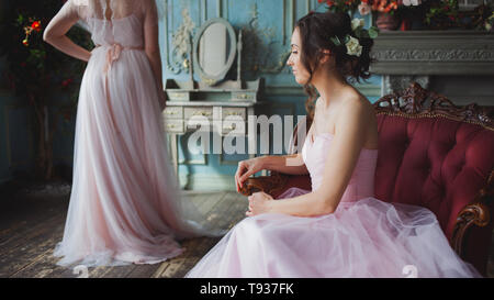 sleeping beauty pink wedding dress