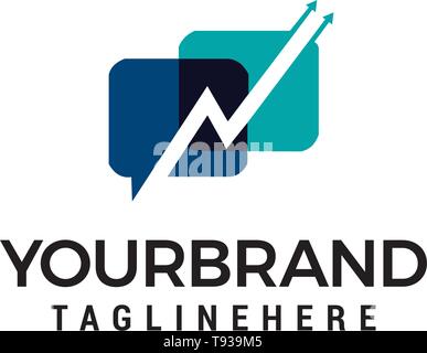 talk faster logo design concept template vector Stock Vector