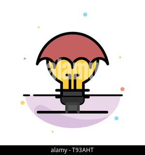 Protected Ideas, Copyright, Defense, Idea, Patent Abstract Flat Color Icon Template Stock Vector