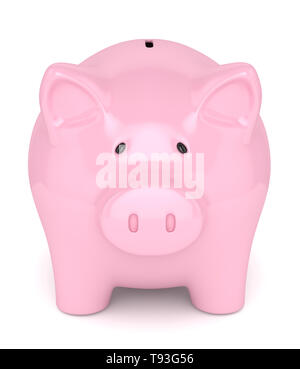3d render of piggy bank over white background Stock Photo - Alamy